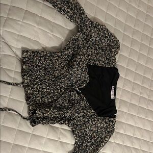 SO Black Floral Women's Blouse